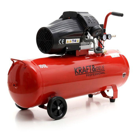 Kompresor olejowy 100L 2 Tłoki KD1480 + Separator - KRAFT&DELE