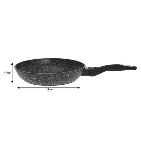 Patelnia aluminium, szary marmurek Ø22cm Klausber KB-7032