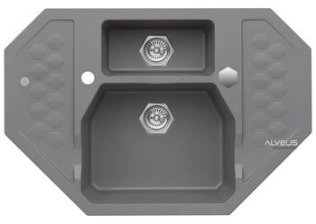 ALVEUS SENSUAL 60 zlewozmywak granitowy steel (4306004)