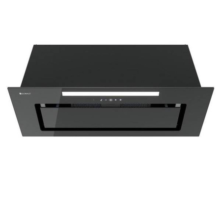 Okap podszafkowy czarny szkło 60 cm kuchenny Loteo 80.4 Black GLOBALO