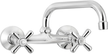 Bateria umywalkowa ścienna (BOS 050D) - Neo