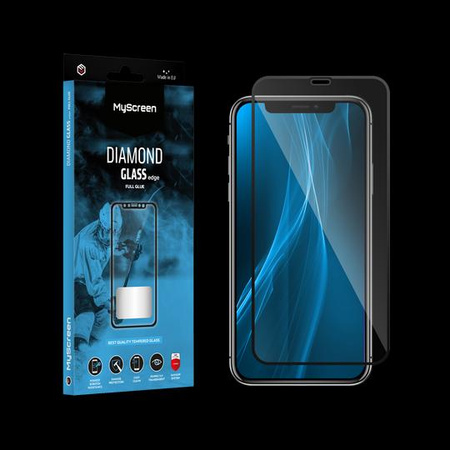 Szkło ochronne MyScreen DIAMOND GLASS LITE edge FULL GLUE czarne Apple iPhone Xs Max/11 Pro Max