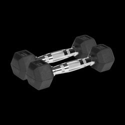 Hantle żeliwne gumowane HEX 2x1 kg REBEL ACTIVE