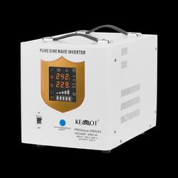 Zasilacz awaryjny KEMOT PROsinus-2000/24 przetwornica z czystym przebiegiem sinusoidalnym i funkcją ładowania 24V 230V 2000VA/1400W