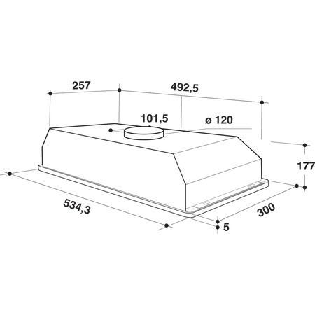 Okap kuchenny do zabudowy Whirlpool - WCT 64 FLS X 859991552930