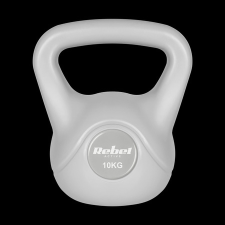 Kettlebell bitumiczny 10 kg szary REBEL ACTIVE
