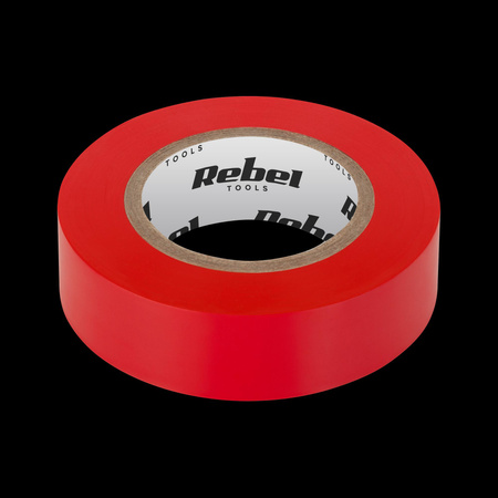 Taśma izolacyjna klejąca REBEL (0,13 mm x 19 mm x 10 yd) czerwona