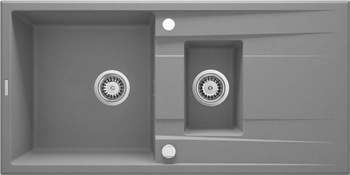 Zlewozmywak granitowy 1.5-komorowy z ociekaczem (ZQE S513) - Deante