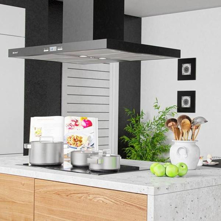 Okap kuchenny Nomina Isola 90.4 Sensor Black GLOBALO