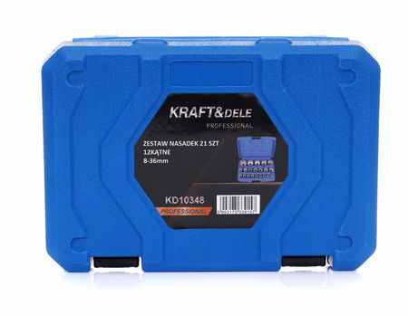 Zestaw nasadek 12-kątnych 21szt. KD10348 - KRAFT&DELE