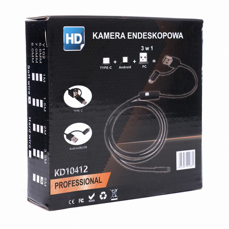 Kamera endoskopowa inspekcyjna 3w1 KD10412 - KRAFT&DELE