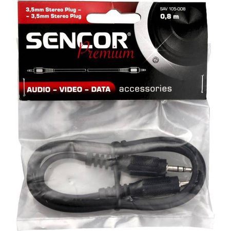 JACK KABEL SAV 105-008 3,5 mm stereo jack SENCOR