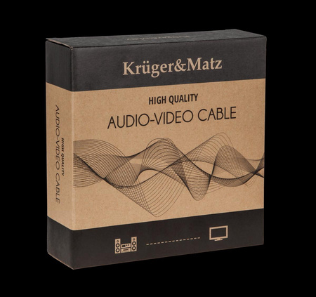 Kabel głośnikowy 3.0m Kruger&Matz (wtyki banan)