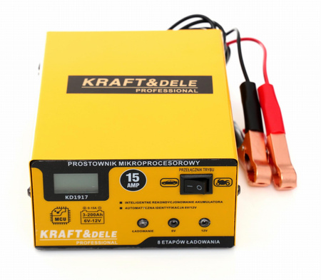 PROSTOWNIK MIKROPROCESOROWY 15AMP 6/12V - KRAFT&DELE