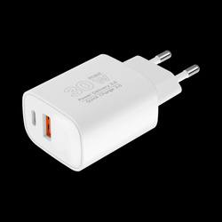 Ładowarka sieciowa Kruger&Matz GaN dual USB z funkcją Power Delivery i Quick Charge