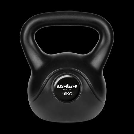 Kettlebell bitumiczny 16 kg REBEL ACTIVE