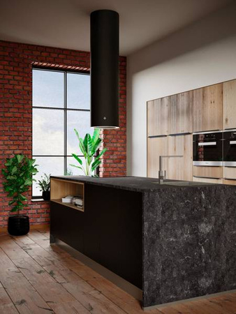 Okap wyspowy Tubus W Long Black CDW3801BL Ciarko Design