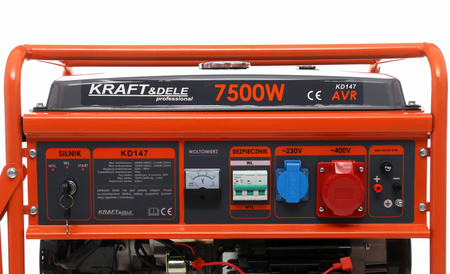 Agregat prądotwórczy 7500W 230/400V KD147 - KRAFT&DELE
