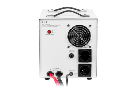 Zasilacz awaryjny KEMOT PROsinus-2000/24 przetwornica z czystym przebiegiem sinusoidalnym i funkcją ładowania 24V 230V 2000VA/1400W