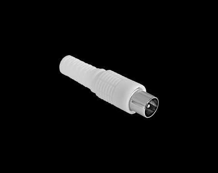 Wtyk anten TV długi biały Cabletech