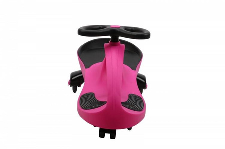 Jeździk Grawitacyjny Swing Car model 8097 Kauczukowe Koła LED róż-czarny