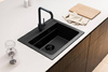 ATROX 30 BLACK EDITION kol. 91 CZARNY zlew Granital 1 kom. z syfonem manualny 3 1/2" - SYFON BLACK ALVEUS (1148162)