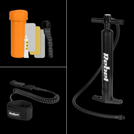 Deska REBEL ACTIVE SUP, windsurfing, pompowana, zestaw, 305x76x15