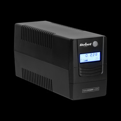 Zasilacz awaryjny komputerowy UPS REBEL model Nanopower Plus 1000 ( offline, 1000VA / 600W , 230 V , 50Hz , LCD , USB , RJ45 )