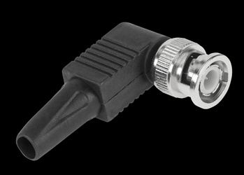 Wtyk BNC kątowy z odgiętką