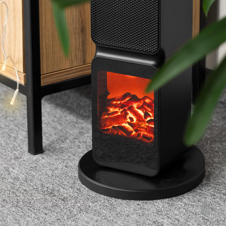 Terrmowentylator kolumnowy PTC Teesa z imitacją kominka (800/2000W)