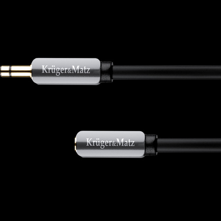 Kabel wtyk - gniazdo proste jack 3.5 stereo 1.0m Kruger&Matz