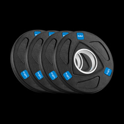 Zestaw obciążeń żeliwnych gumowanych 4x1.25kg, otwór olimpijski 51mm, REBEL ACTIVE