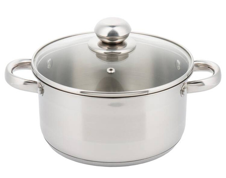 Garnek z pokrywą stal Ø18cm 2,1l Kingho KH-4328