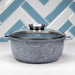 Garnek aluminium, szary marmurek Ø28cm 6,8l Klausber KB-7524