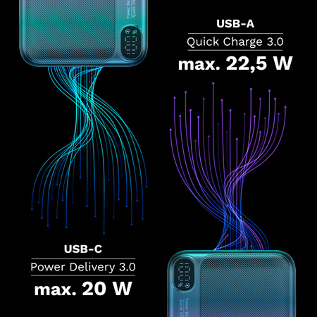 POWER BANK Kruger&Matz 40000 mAh Li-ion z funkcją QC oraz PD