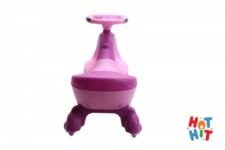 Jeździk Grawitacyjny Swing Car z muzyką i światłem różowy