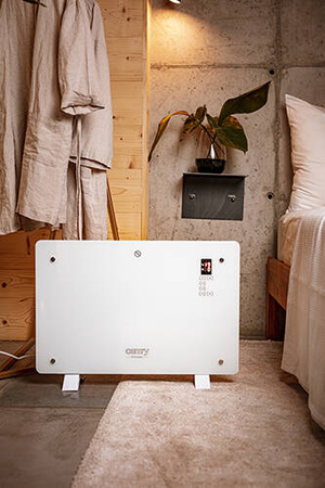 CR 7721 Grzejnik konwektorowy szklany LCD z pilotem