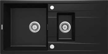 Zlewozmywak granitowy 1.5-komorowy z ociekaczem (ZQE N513) - Deante