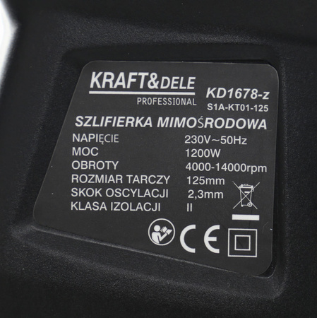 SZLIFIERKA MIMOŚRODOWA KING SERIES KD1678-Z - KRAFT&DELE