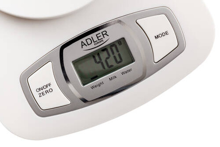 AD 3137 white Waga kuchenna z misą