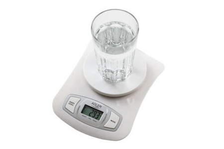 AD 3137 white Waga kuchenna z misą