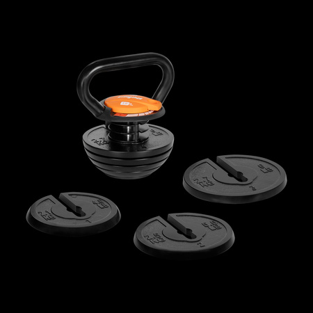 Kettlebell żeliwny automatyczny regulowany 18 kg REBEL ACTIVE