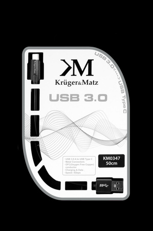 Kabel USB wtyk 3.0 - wtyk typu C 5 Gbps 0,5m Kruger&Matz