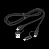 Kabel wtyk USB A/C - wtyk USB C/lightning (2+2) 1m