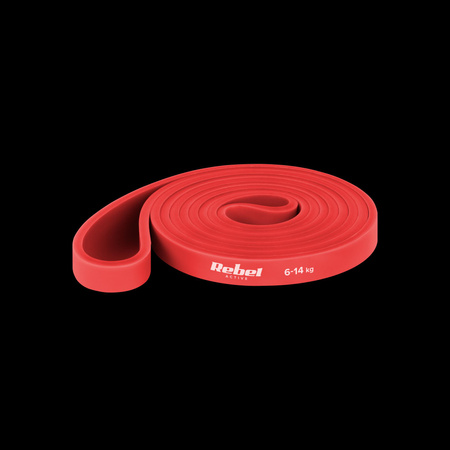 Zestaw gum do ćwiczeń TPE - Power Band PTs-1, 4-55 kg, 5 gum TPE, REBEL ACTIVE