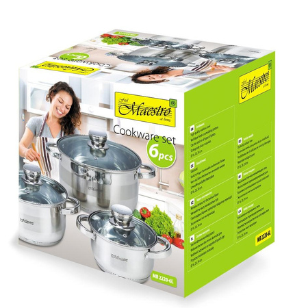 Zestaw garnków 6 el MR-2220-6L MAESTRO