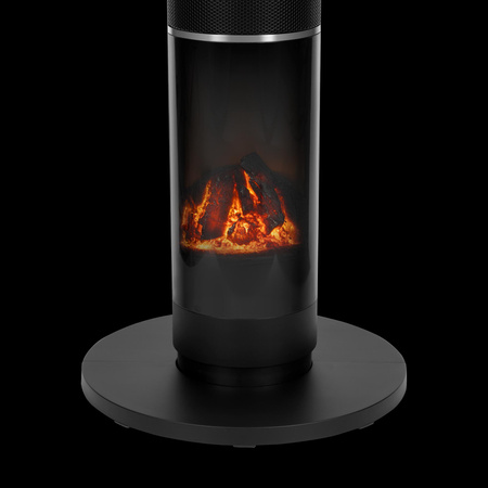 Termowentylator kolumnowy PTC Teesa z funkcją imitacji kominka