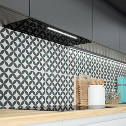 Okap podszafkowy czarny szkło 60 cm kuchenny Loteo 80.4 Black GLOBALO