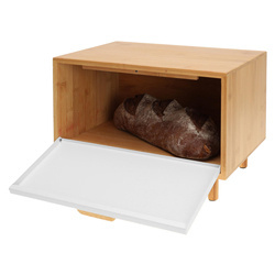 Chlebak bambus-stal, biały Klausber KB-7400