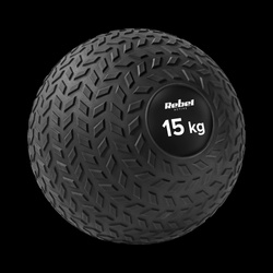 Mała piłka lekarska do ćwiczeń rehabilitacyjna Slam Ball 23cm 15kg, REBEL ACTIVE
